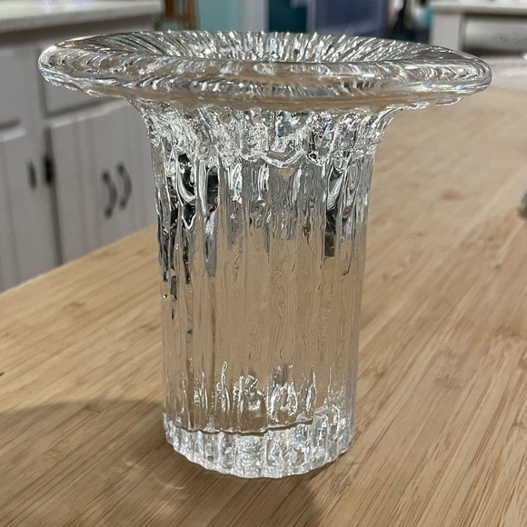 SOLD Vintage MCM iittala Timo Sarpaneva Art Glass Vase Finland Fluted Vertica - Picture 8 of 13